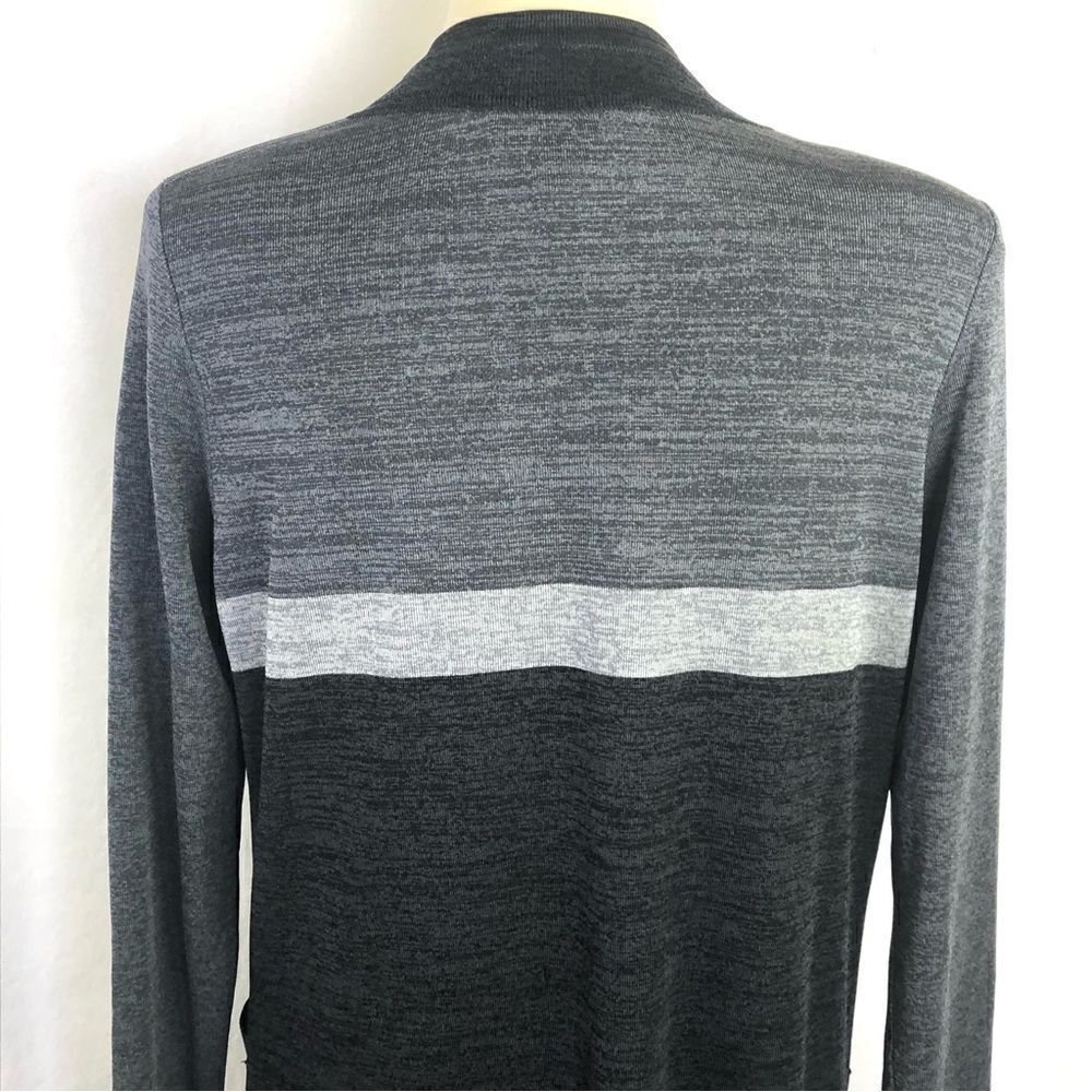 Misook Long Open Frontcolor Block Cardigan - image 6